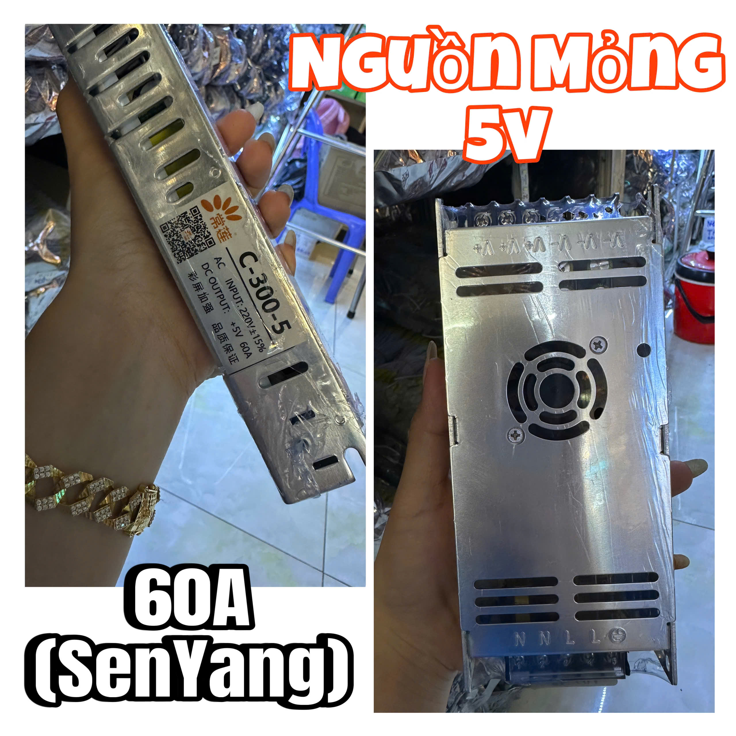 Nguồn LED Siêu Mỏng 5v/60a SENGYANG trong nhà